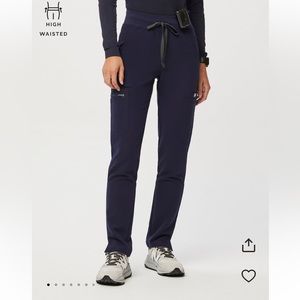 FIG clothing yola high waisted skinny scrub pants large